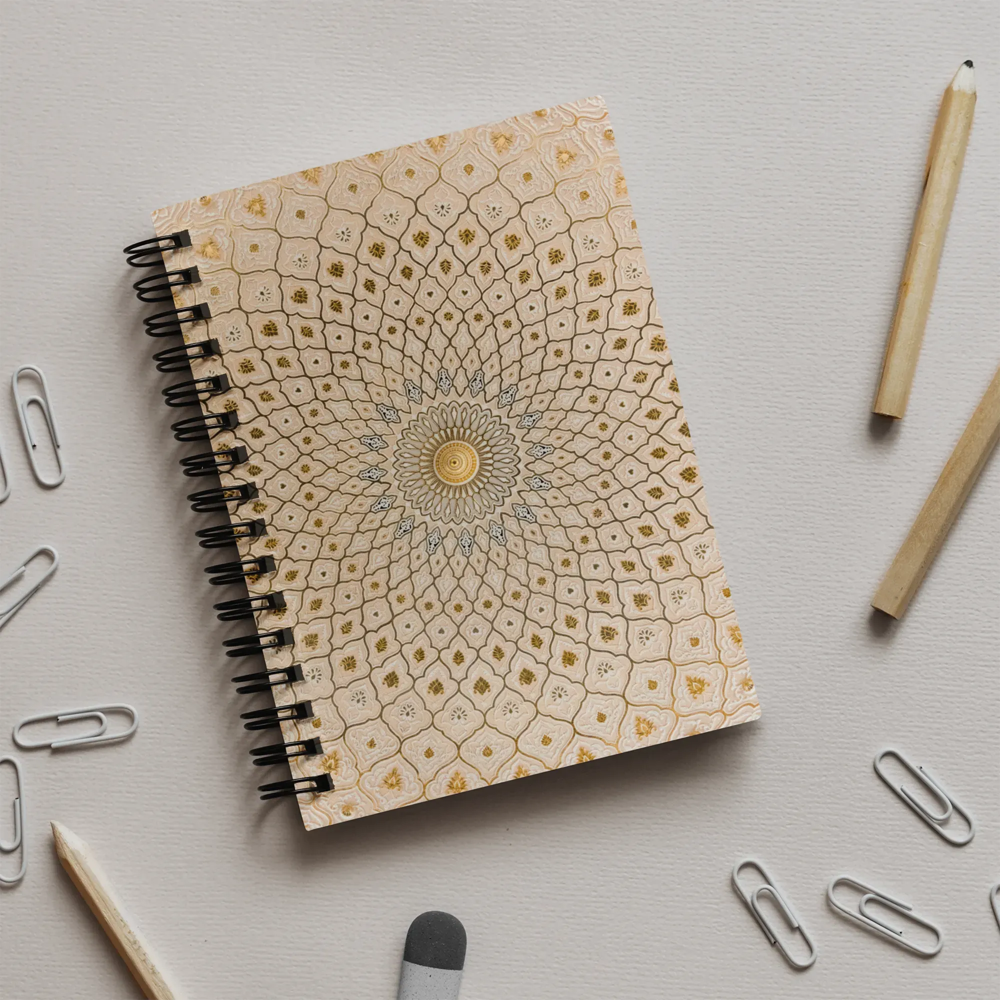Divine Order Notebook - Islamic Geometric Pattern - Notebooks & Notepads - Aesthetic Art