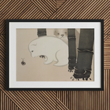 Dog and Snail - Kamisaka Sekka Kacho-e Art Print / Canvas, Kamisaka Sekka, Kamisaka Sekka’s Dog, Snail Kacho-e Print