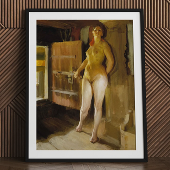 At the Door of the Loft - Anders Zorn Art Print / Canvas, Anders Zorn, Anders Zorn Paints, Four-pigment Austerity Mora, Austerity Mora