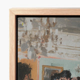 Light Wood-framed Canvas Print Impressionistic Painting Crowded Indoor Vintage Gay Tea, Dance, Chandelier Stutters