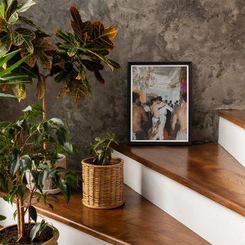 Double Trouble - Vintage Gay Tea Dance Art Print, Framed Painting Crowded Dance