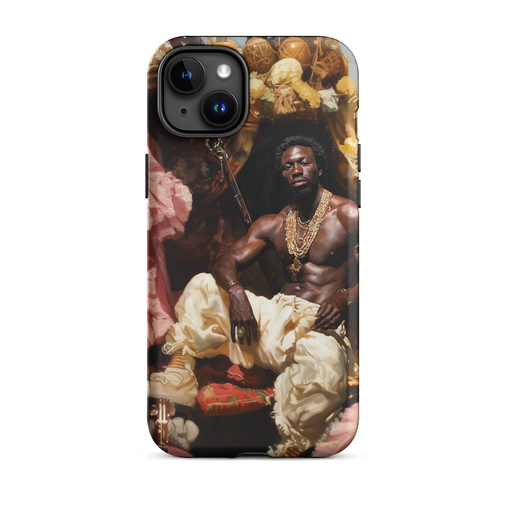 Douglas Black Gay Pirate Art Iphone Case, 15 Plus / Matte, Phone Case Regal Portrait
