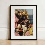 Douglas - Black Gay Pirate Art Print / Canvas Black-framed White Mat Vibrant Portrait Man, Myth Made Flesh, Prints