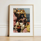 Douglas - Black Gay Pirate Art Print / Canvas Framed Man Ornate Gold-accented Attire Seated, Myth Made Flesh, Prints