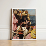 Framed Portrait Print Muscular Man Ornate Cream-colored Attire Black Gay Pirate, Myth Made Flesh, Art