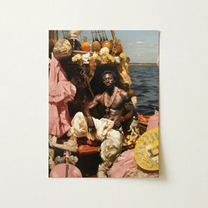 Douglas - Black Gay Pirate Art Print / Canvas Prints Vibrant Ornately Decorated Photographic Print Man Elaborate Gold Black Gay Pirate,