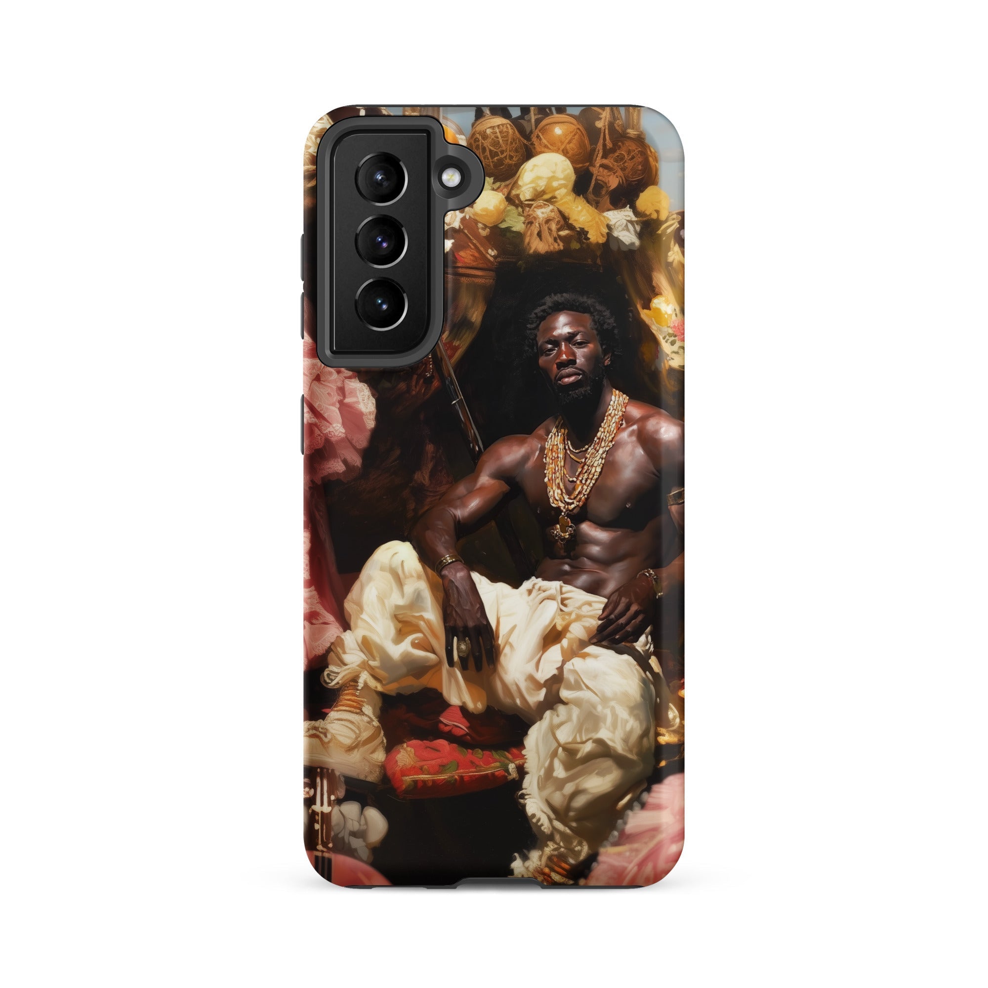 Douglas Black Gay Pirate Art Samsung Case, Galaxy S21 Fe / Matte, Black Smartphone Case Vibrant Artistic Depiction Man Adorned