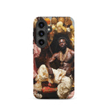 Douglas - Black Gay Pirate Art Samsung Case, Galaxy S24 / Matte, Smartphone Case Regal Painting Man Adorned Gold Chains