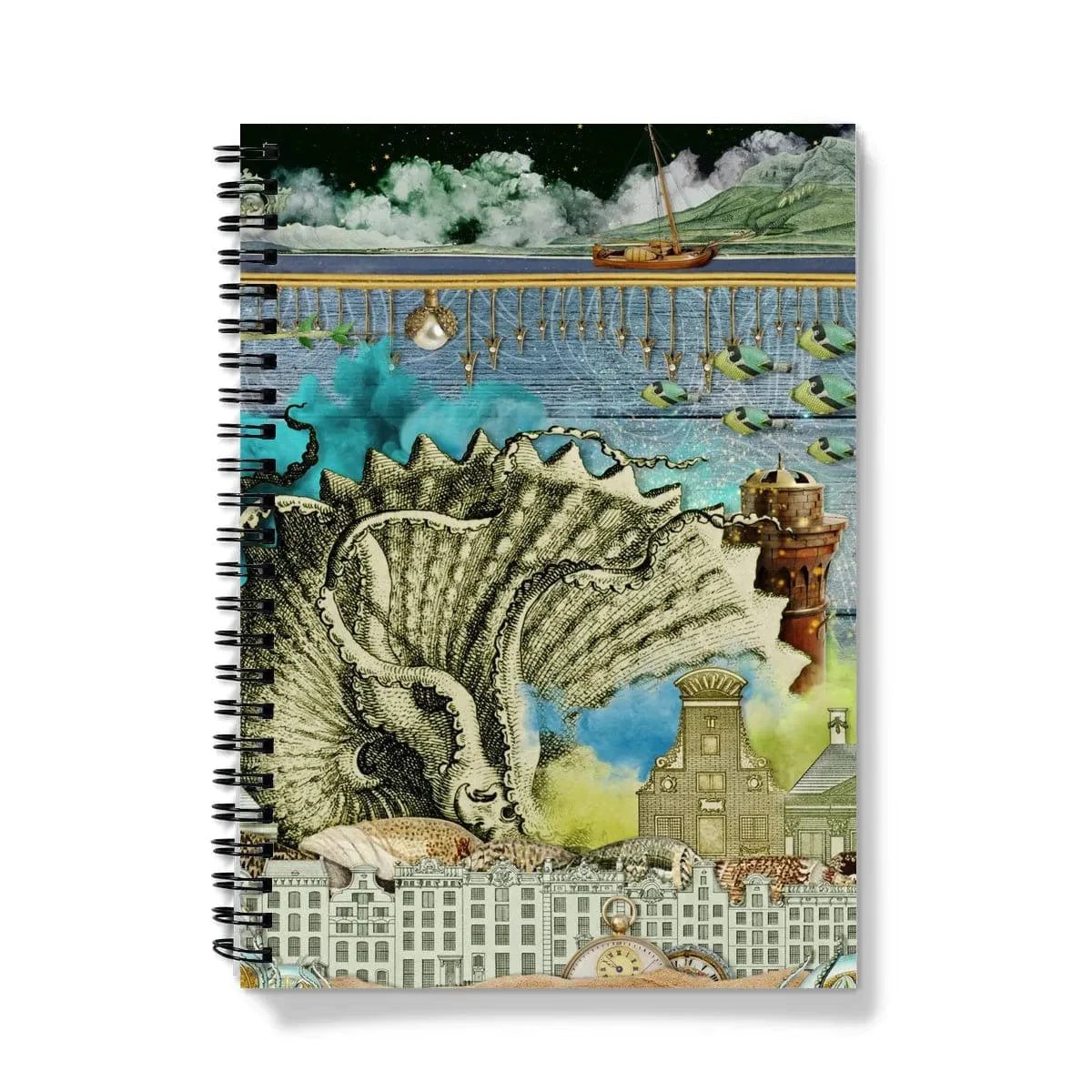 Down Where It’s Wetter Part 2 Notebook - A5 - Graph Paper - Notebooks & Notepads - Aesthetic Art