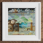 Down where It’s Wetter Pt 1 - Surreal Fish Collage Art Print