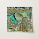 Down where It’s Wetter Pt 3 - Sea Turtle Collage Art Print, Sea Turtle Collage, Toby Leon, Baroque Architecture Meets Marine Mythology