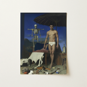 Dr. Death - Surreal Gay Vampire Art Print / Canvas, 12x16’’ / 31x41cm / Unframed / no Border, Posters Prints & Visual Artwork, Toby Leon