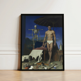 Black-framed Art Print Man White Underwear Skeleton Umbrella Gay Vampire