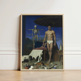 Framed Art Print Man White Umbrella Skeleton Set Gay Vampire