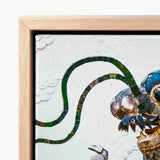 Framed Artwork Mosaic Dragon Green Metallic Scales Blue Vietnamese, Art, Behold Drag Racer