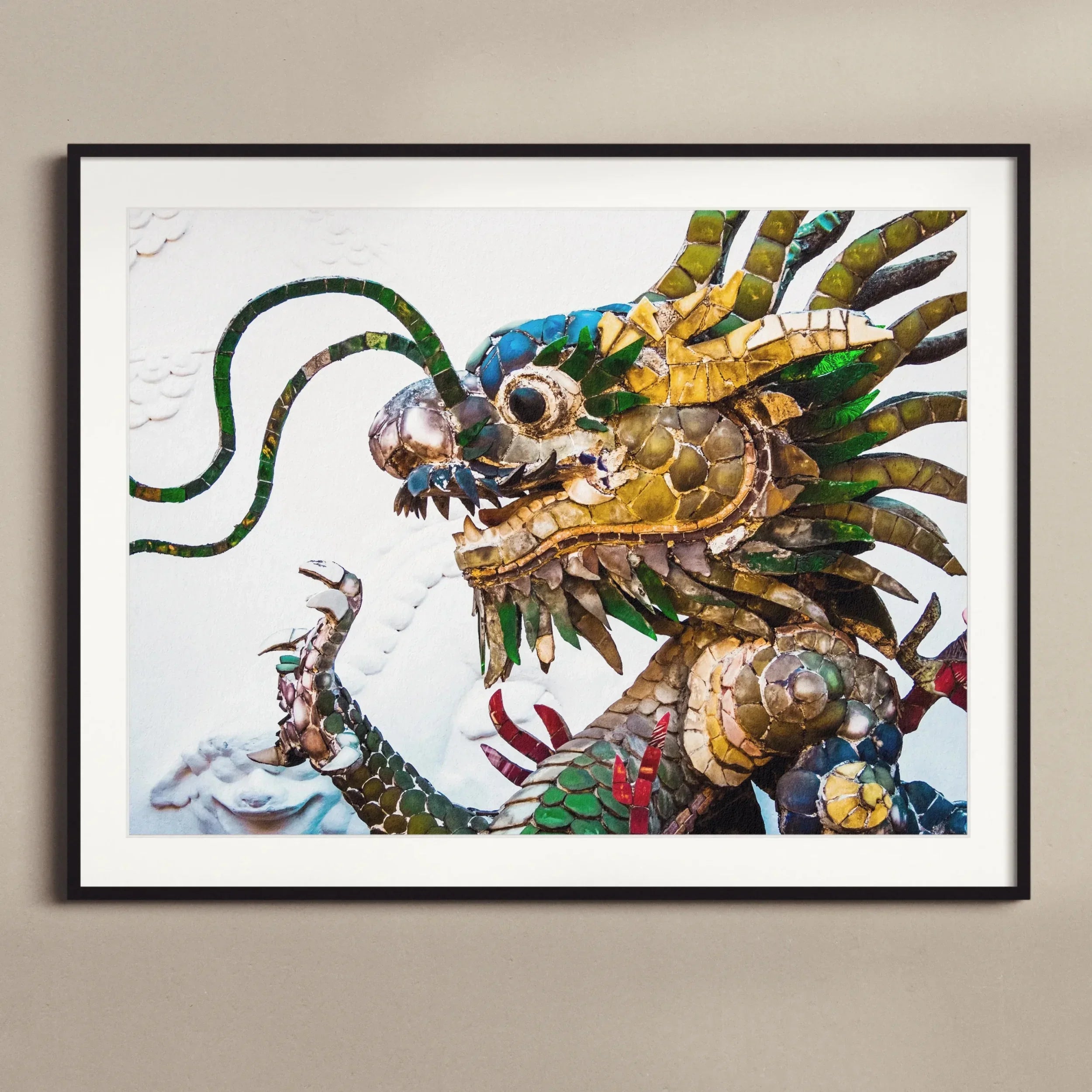 Drag Racer - Vietnamese Dragon Mosaic Art Print