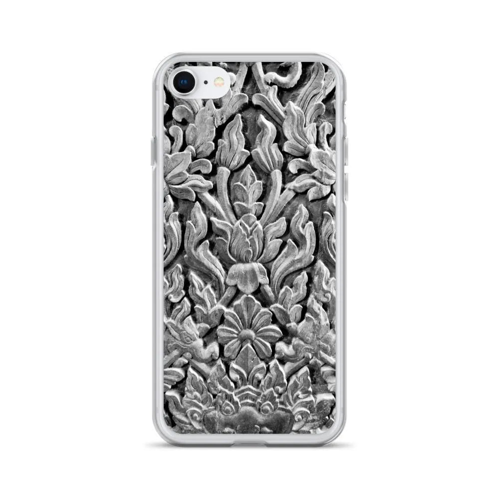 Dragon’s Den Pattern Iphone Case - Black And White - Iphone Se - Mobile Phone Cases - Aesthetic Art