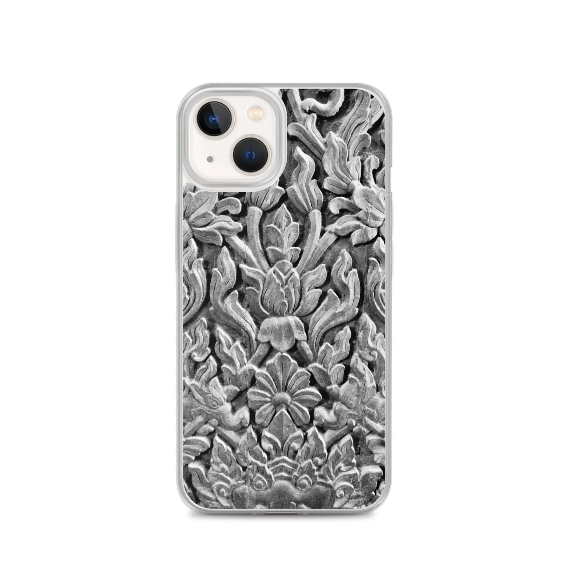 Dragon’s Den Pattern Iphone Case - Black And White - Iphone 13 - Mobile Phone Cases - Aesthetic Art