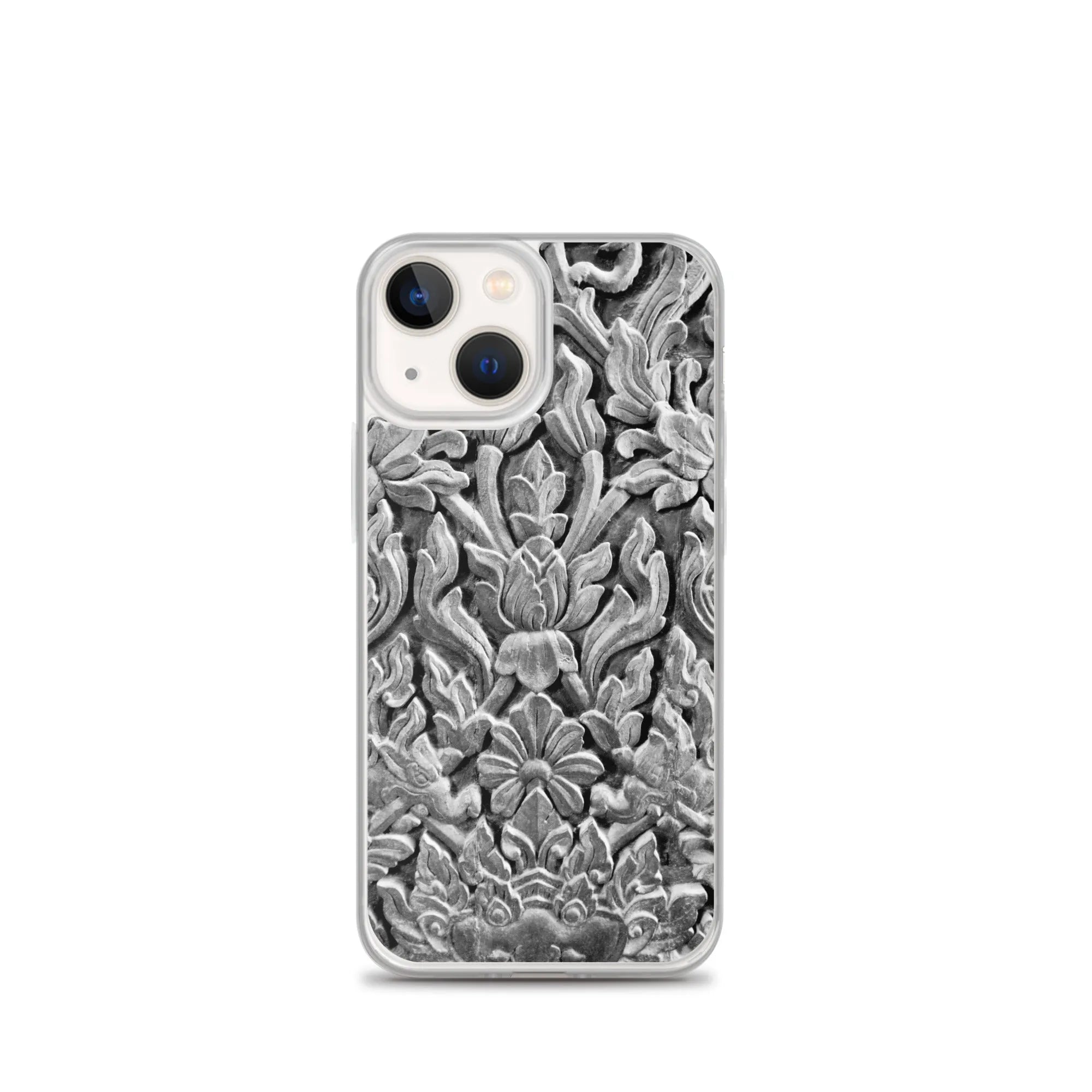 Dragon’s Den Pattern Iphone Case - Black And White - Iphone 13 Mini - Mobile Phone Cases - Aesthetic Art