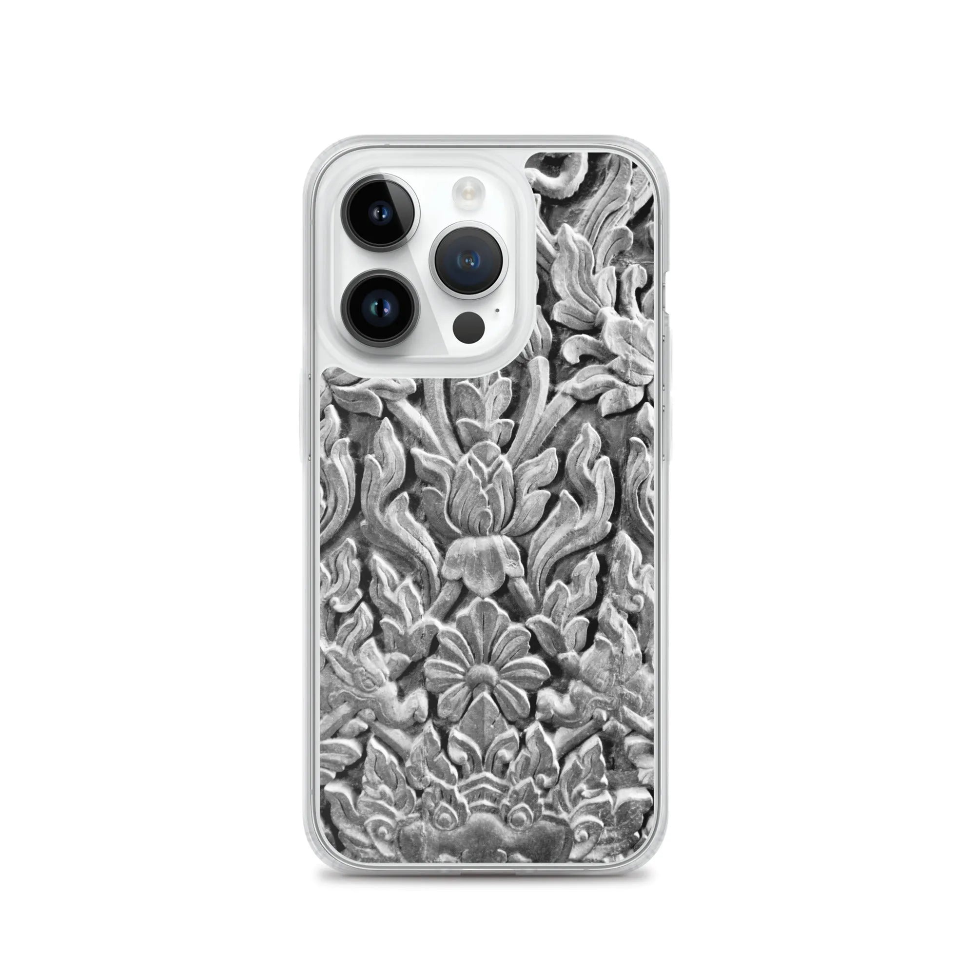 Dragon’s Den Pattern Iphone Case - Black And White - Iphone 14 Pro - Mobile Phone Cases - Aesthetic Art