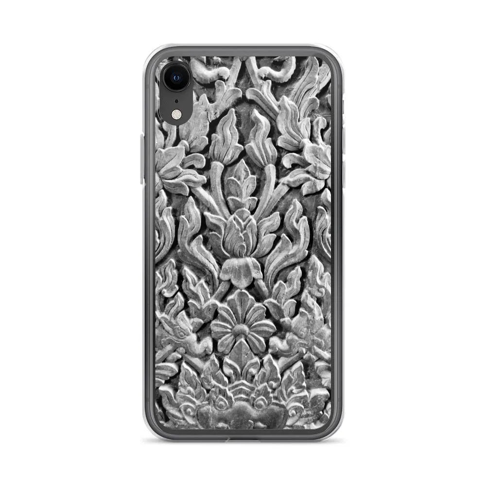 Dragon’s Den Pattern Iphone Case - Black And White - Iphone Xr - Mobile Phone Cases - Aesthetic Art