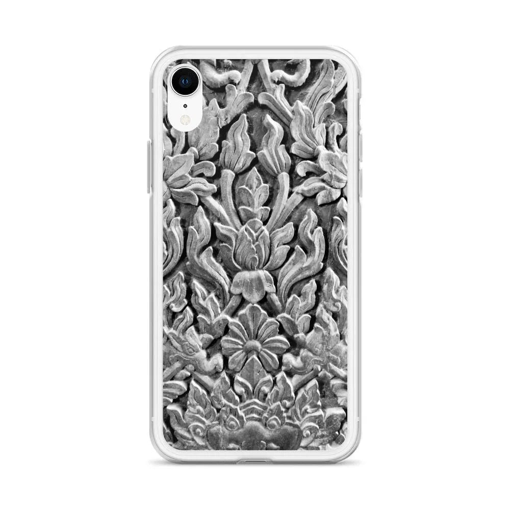 Dragon’s Den Pattern Iphone Case - Black And White - Mobile Phone Cases - Aesthetic Art