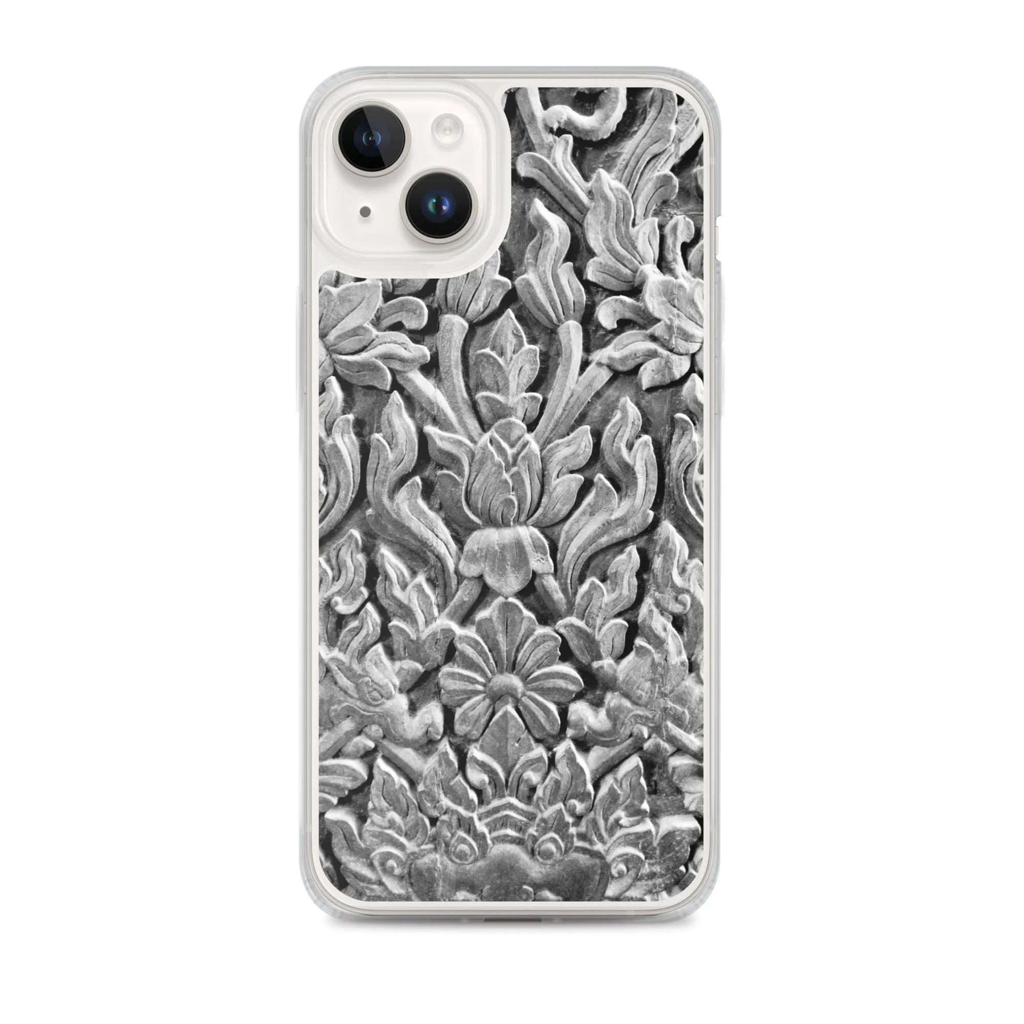 Dragon’s Den Pattern Iphone Case - Black And White - Iphone 14 Plus - Mobile Phone Cases - Aesthetic Art
