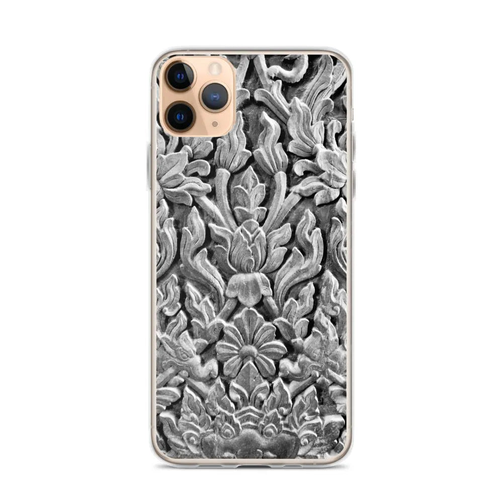Dragon’s Den Pattern Iphone Case - Black And White - Iphone 11 Pro Max - Mobile Phone Cases - Aesthetic Art