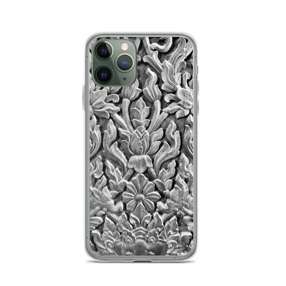 Dragon’s Den Pattern Iphone Case - Black And White - Iphone 11 Pro - Mobile Phone Cases - Aesthetic Art