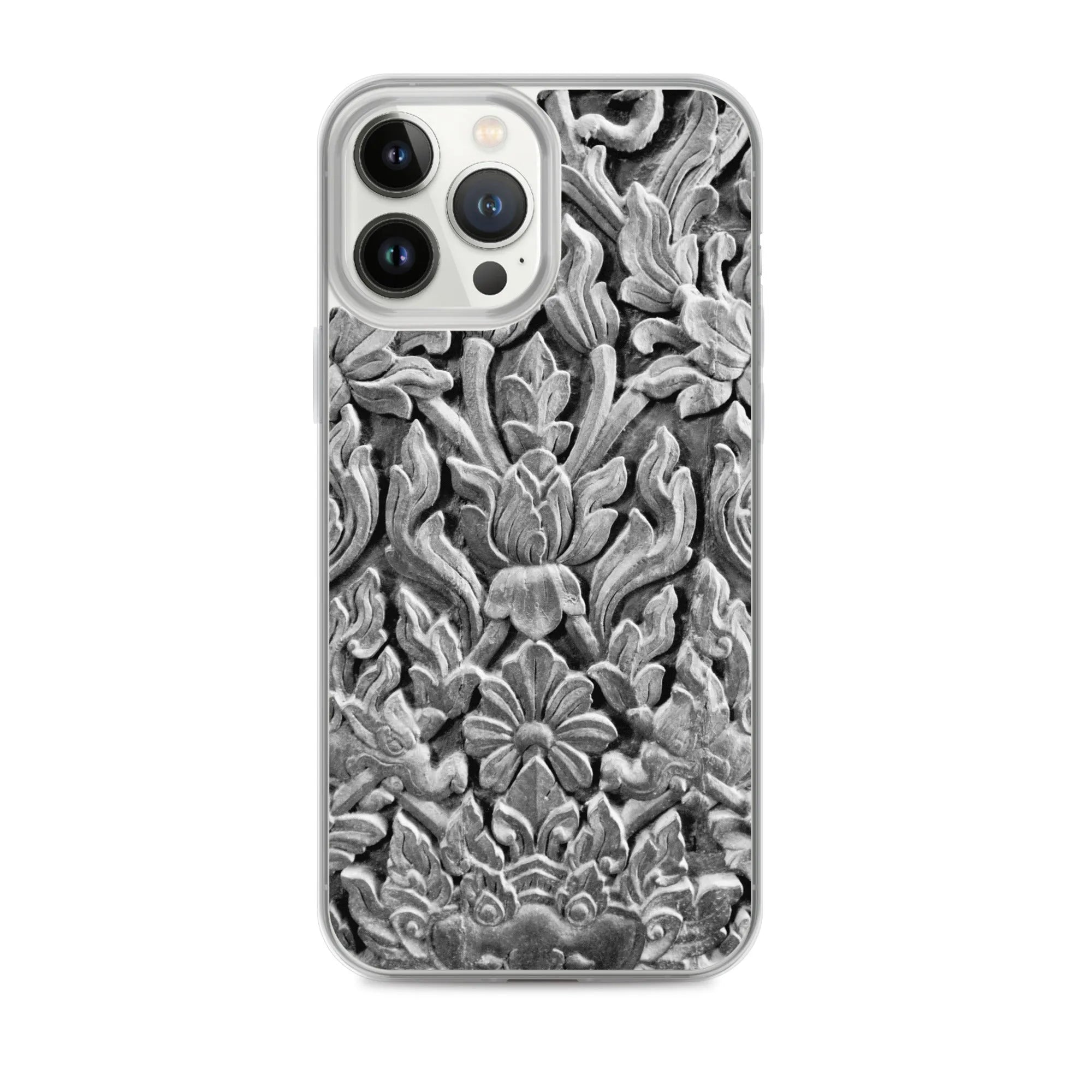 Dragon’s Den Pattern Iphone Case - Black And White - Iphone 13 Pro Max - Mobile Phone Cases - Aesthetic Art