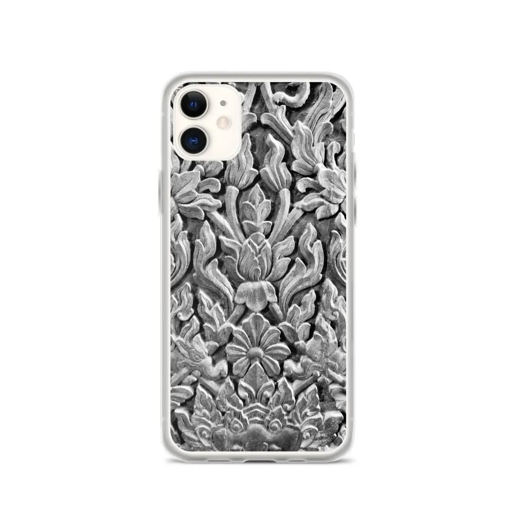Dragon’s Den Pattern Iphone Case - Black And White - Iphone 11 - Mobile Phone Cases - Aesthetic Art