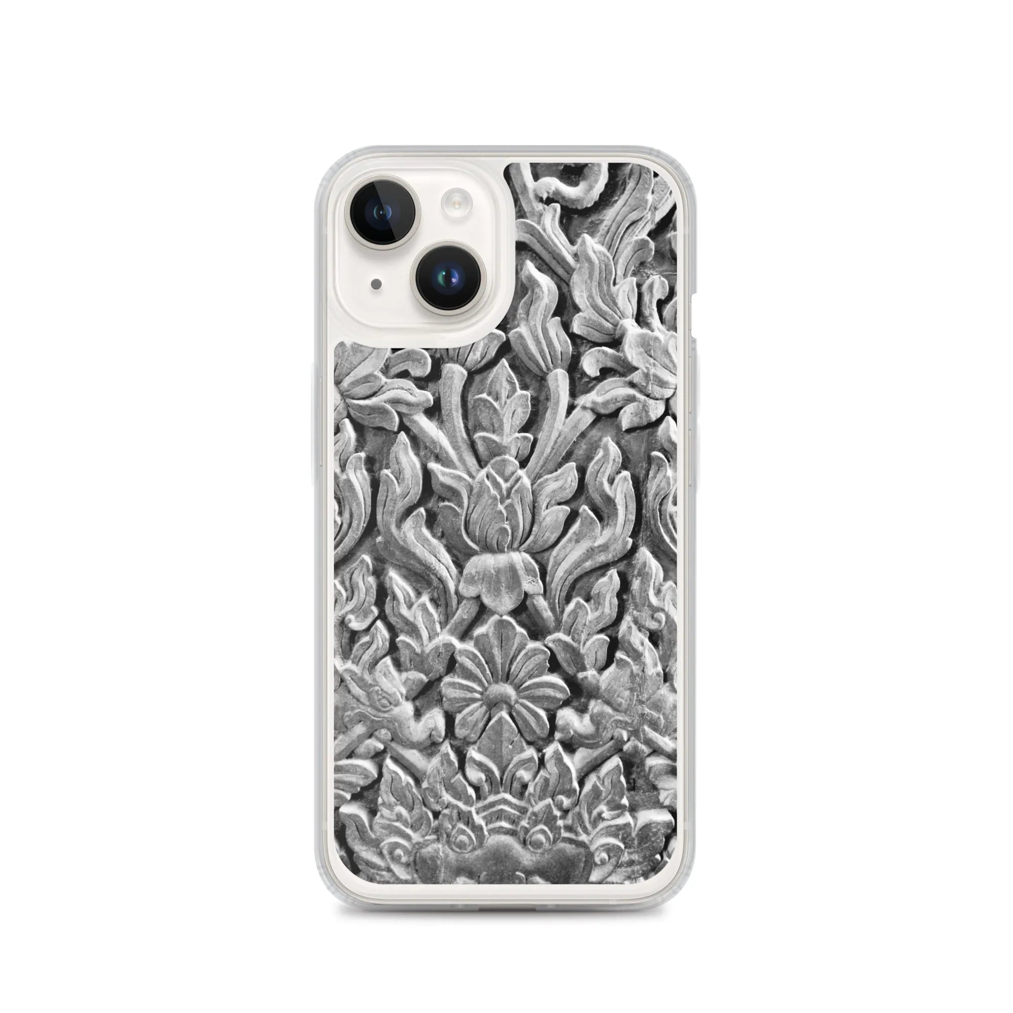 Dragon’s Den Pattern Iphone Case - Black And White - Iphone 14 - Mobile Phone Cases - Aesthetic Art