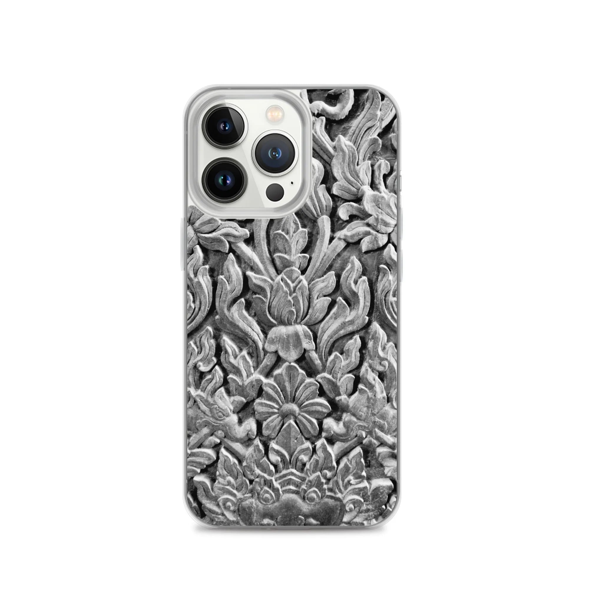 Dragon’s Den Pattern Iphone Case - Black And White - Iphone 13 Pro - Mobile Phone Cases - Aesthetic Art