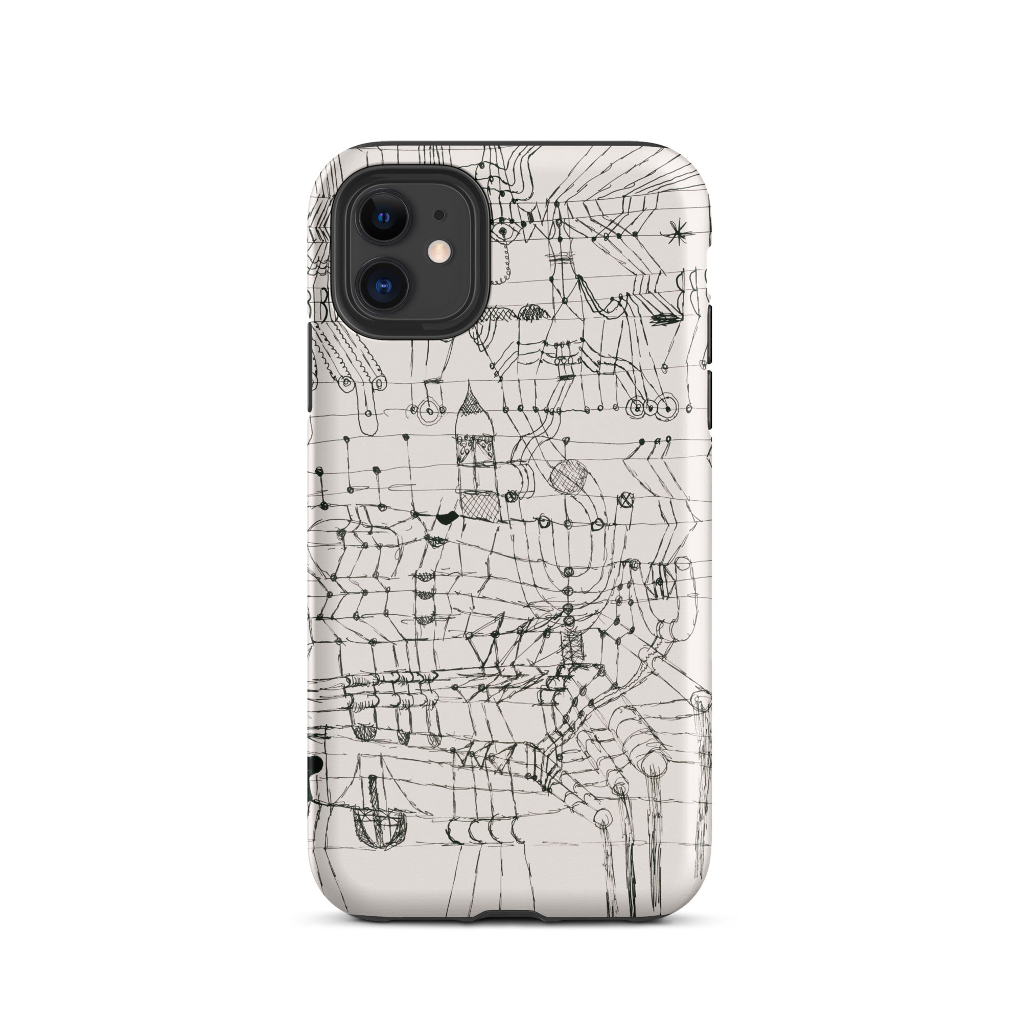 Drawing Knotted in the Manner of a Net Paul Klee Iphone Case, 11 / Matte, Phone Case Abstract Line Art