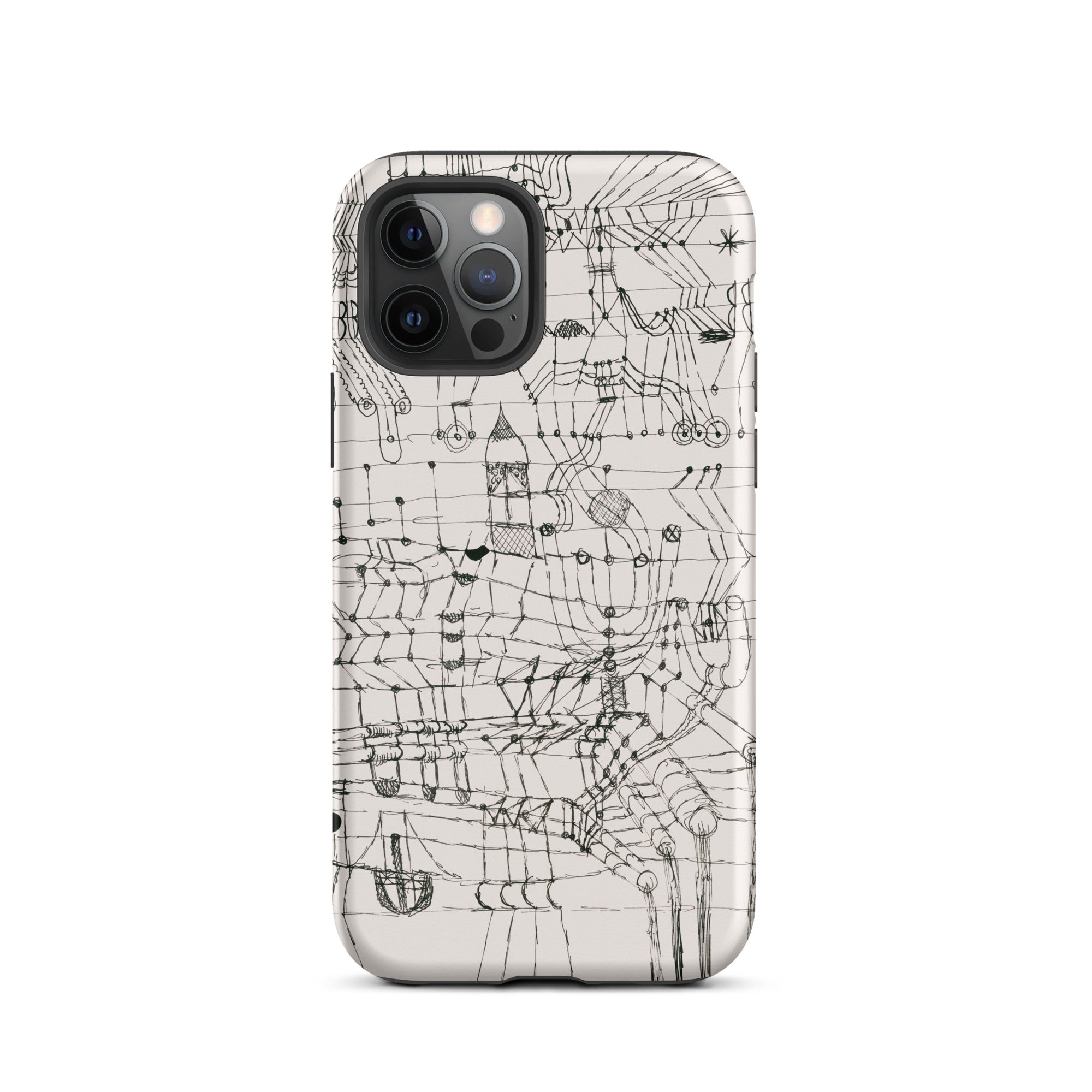 Drawing Knotted in the Manner of a Net Paul Klee Iphone Case, 12 Pro / Matte, Abstract Patterned Phone Case