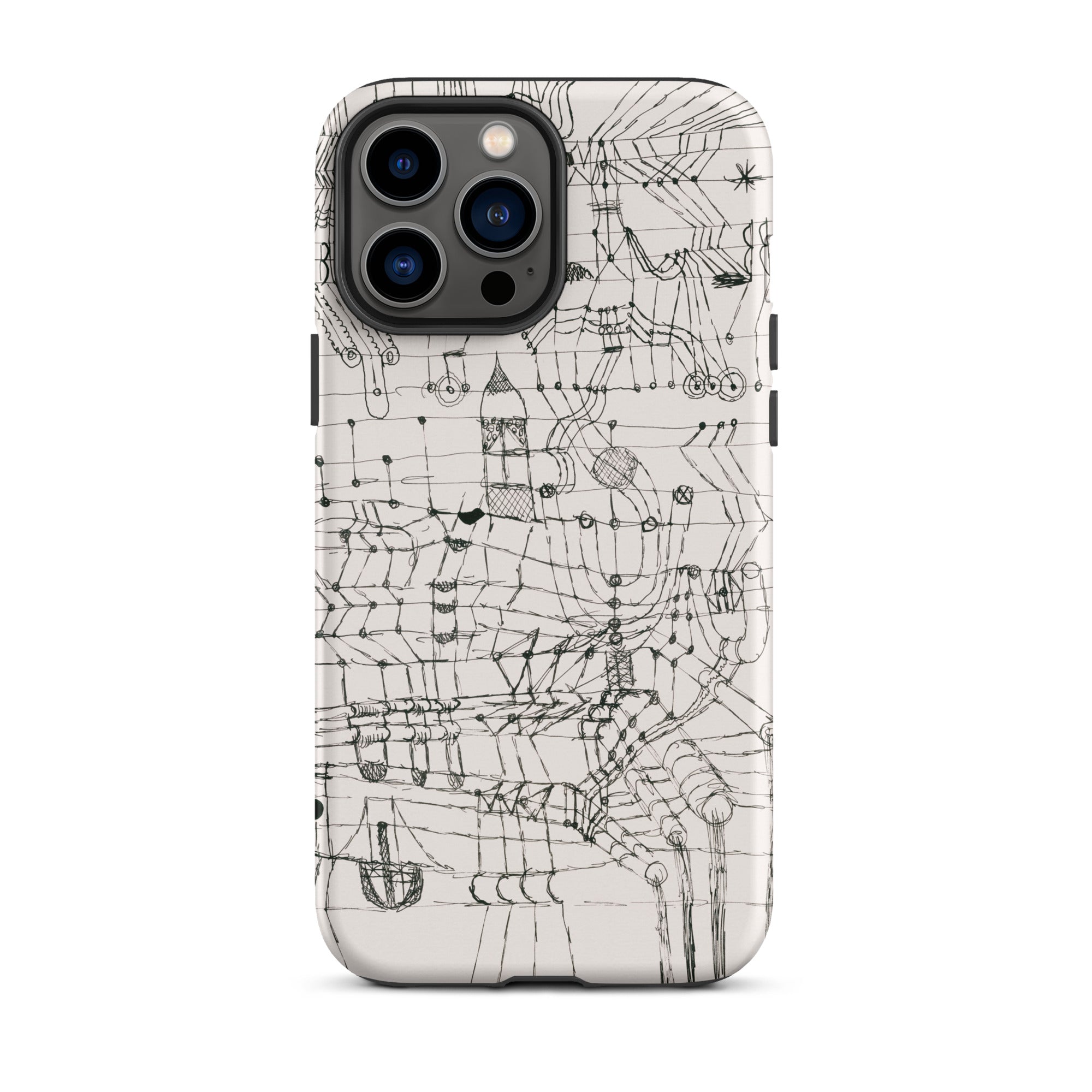 Drawing Knotted in the Manner of a Net Paul Klee Iphone Case, 13 Pro Max / Matte, Phone Case Abstract Line Art