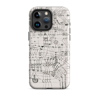 Drawing Knotted in the Manner of a Net - Paul Klee Phone Case Iphone 15 Pro Max / Matte Phone Case Abstract Line Art Paul Klee Iphone,