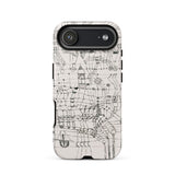 Drawing Knotted in the Manner of a Net - Paul Klee Phone Case Iphone 17 Air / Matte White Black Circuit Board Phone Case Rugged Design Paul