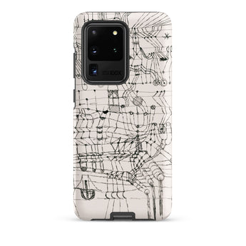 Drawing Knotted in the Manner of a Net - Paul Klee Samsung Case, Galaxy S20 Ultra / Matte, White Smartphone Case Black Line Abstract Design