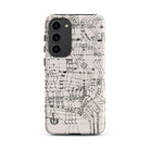 Drawing Knotted in the Manner of a Net Paul Klee Samsung Case, Galaxy S23 Plus / Matte, White Smartphone Case Black Abstract Line Design