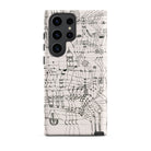 Drawing Knotted in the Manner of a Net Paul Klee Samsung Case, Galaxy S23 Ultra / Matte, White Smartphone Case Intricate Black Line Art