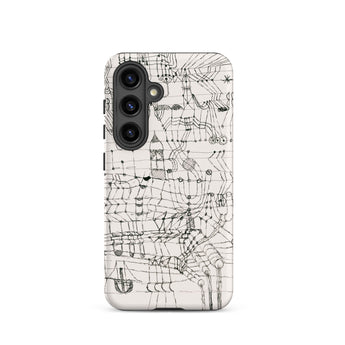Drawing Knotted in the Manner of a Net - Paul Klee Samsung Case, Galaxy S24 / Matte, White Phone Case Black Line Art Design