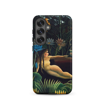 The Dream - Henri Rousseau Phone Case Samsung Galaxy S25 / Matte Phone Case Detailed Dark-toned Illustration Nude Woman Among Inside Henri