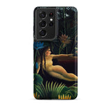 The Dream - Henri Rousseau Phone Case Samsung Galaxy S21 Ultra / Matte Phone Case Detailed Illustration Nude Woman Long Braided Inside