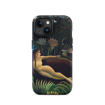 The Dream - Henri Rousseau Phone Case Iphone 15 / Matte Phone Case Detailed Print Nude Woman Lush Dark Inside Henri Rousseau’s, Rousseau’s
