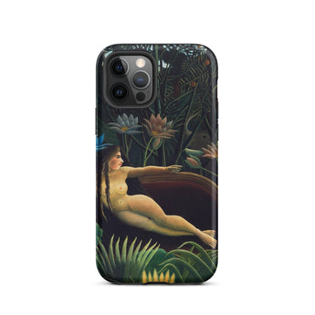 The Dream - Henri Rousseau Phone Case Iphone 12 Pro / Matte Sleek Black Phone Case Detailed Print Nude Woman Inside Henri Rousseau’s,