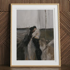 Dripping - Surreal Latino Gay Couple Art Print, 12x16’’ / 31x41cm / Natural Frame / 2’’ Matboard, Framed Abstract Painting Two Figures