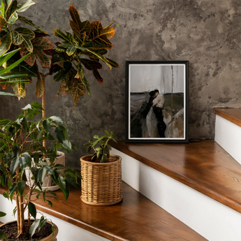 Dripping - Surreal Latino Gay Couple Art Print, Framed Abstract Art