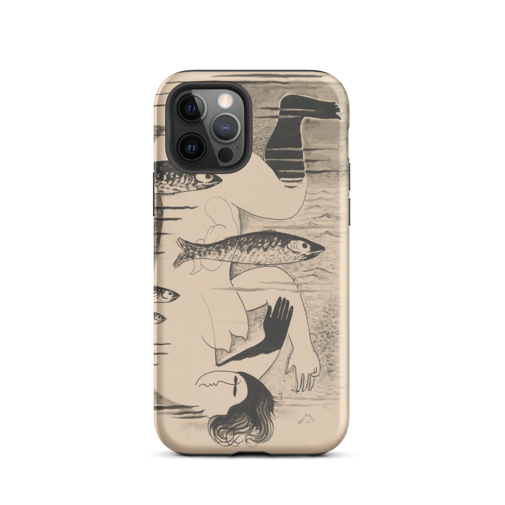 Drowned Mikulas Galanda Iphone Case, 12 Pro / Matte, Beige Iphone Case Surrealist Art
