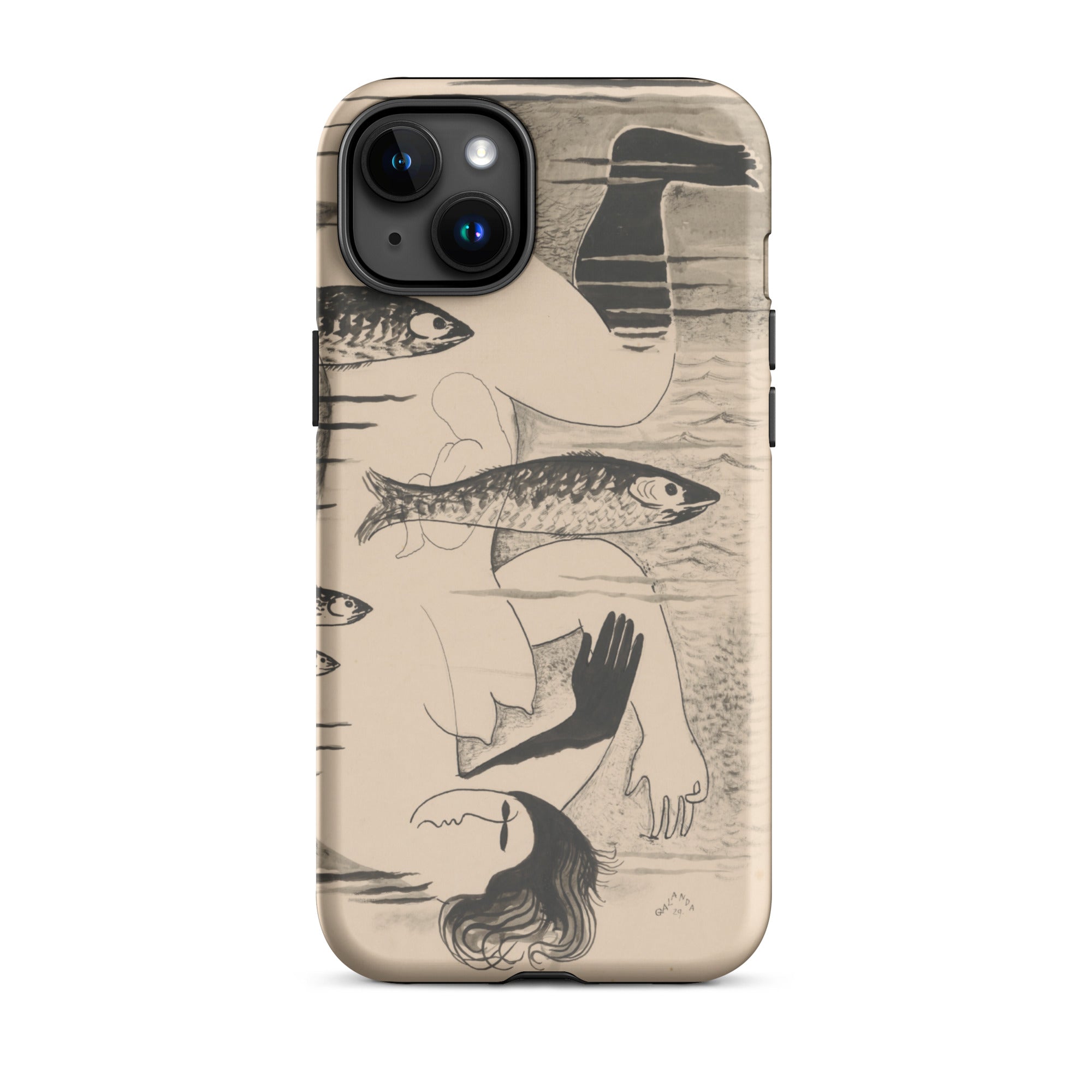 Drowned Mikulas Galanda Iphone Case, 15 Plus / Matte, Iphone Case Surrealist Art
